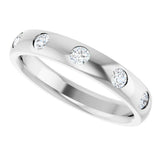Platinum .07 CTW Natural Diamond Anniversary Band Size 6