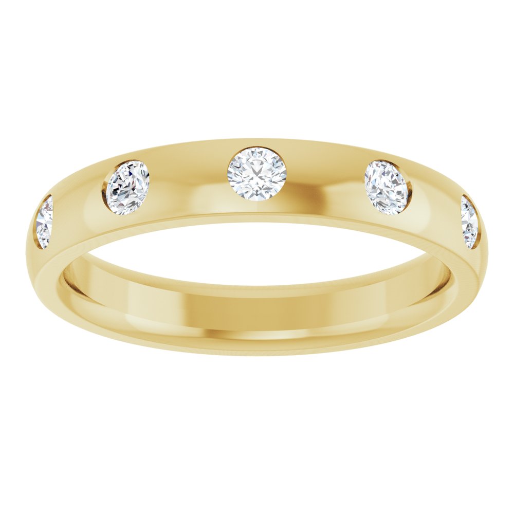 14K Yellow Gold .07 CTW Natural Diamond Anniversary Band Size 5