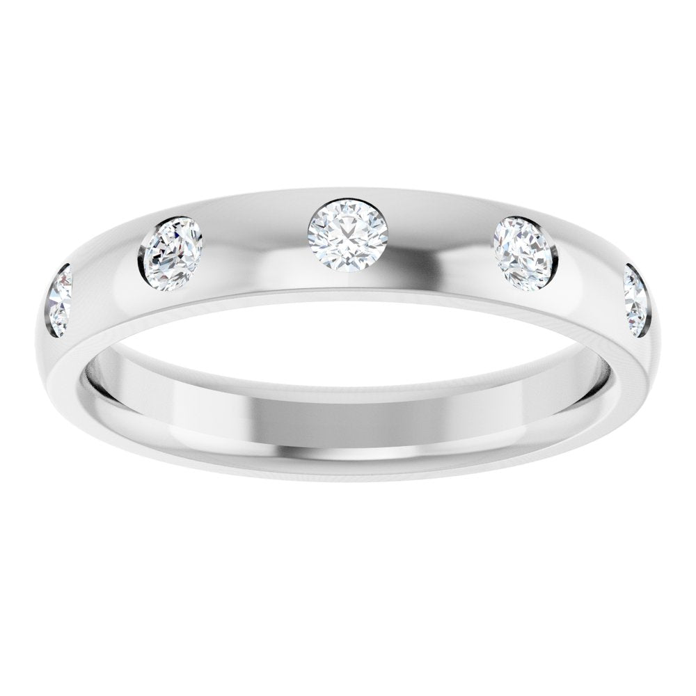 Platinum .07 CTW Natural Diamond Anniversary Band Size 6