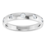Platinum .07 CTW Natural Diamond Anniversary Band Size 6