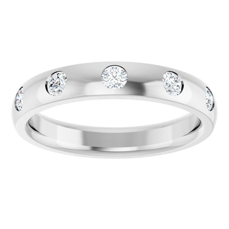 Platinum .07 CTW Natural Diamond Anniversary Band Size 6