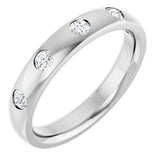 Platinum .07 CTW Natural Diamond Anniversary Band Size 6