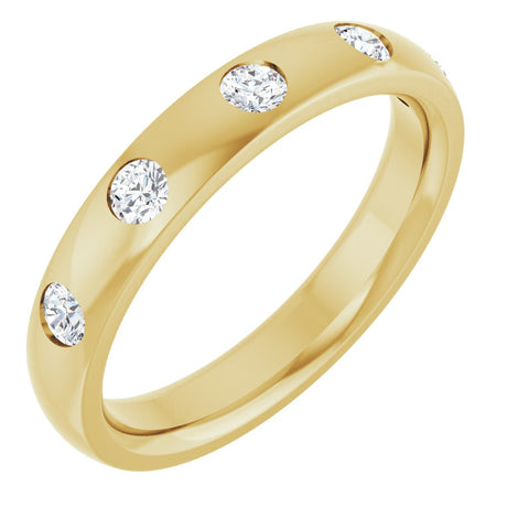 14K Yellow Gold .07 CTW Natural Diamond Anniversary Band Size 5.5