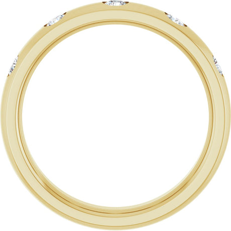 14K Yellow Gold .07 CTW Natural Diamond Anniversary Band Size 5