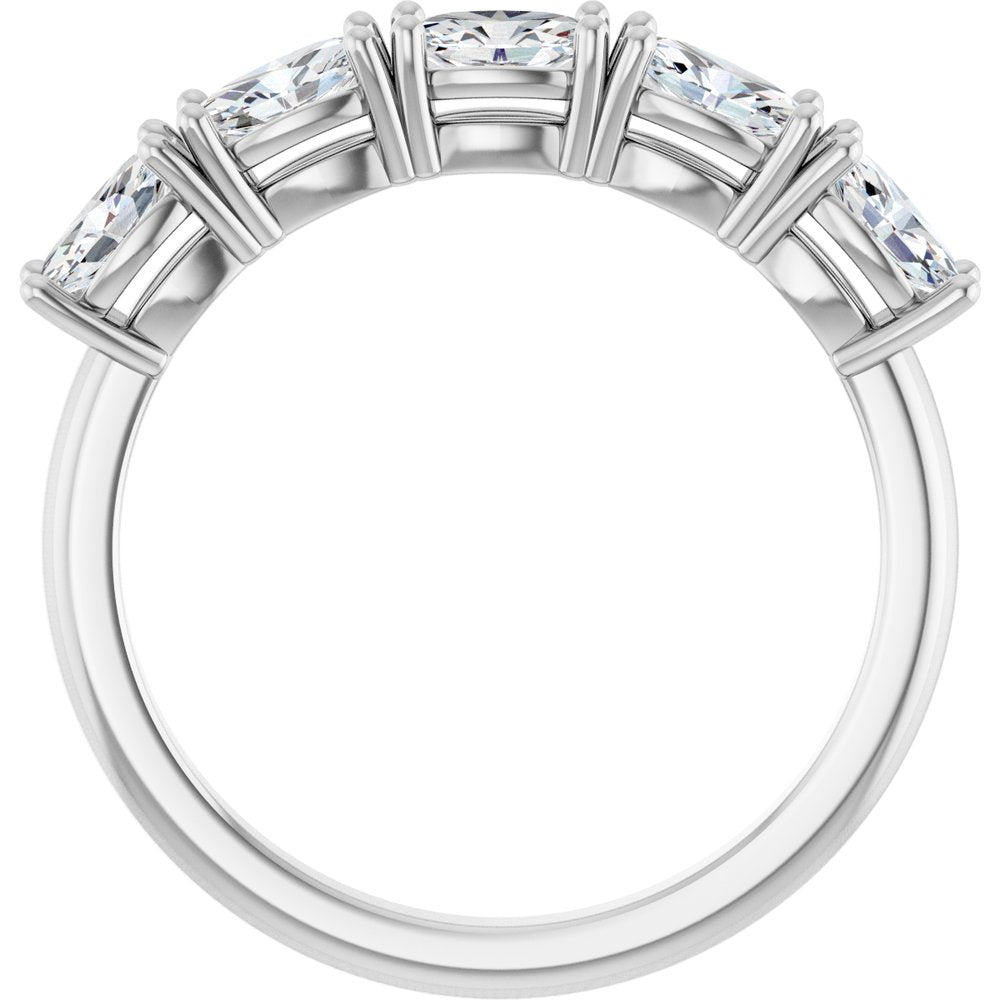 14K White Gold 9/10 CTW Lab-Grown Diamond Anniversary Band