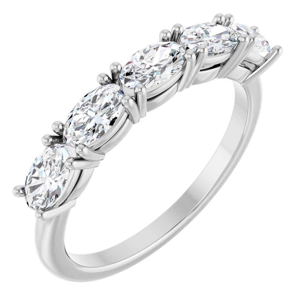 14K White Gold 9/10 CTW Lab-Grown Diamond Anniversary Band
