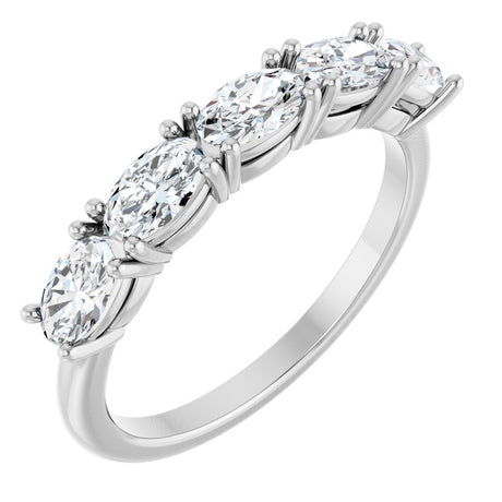 14K White Gold 9/10 CTW Lab-Grown Diamond Anniversary Band