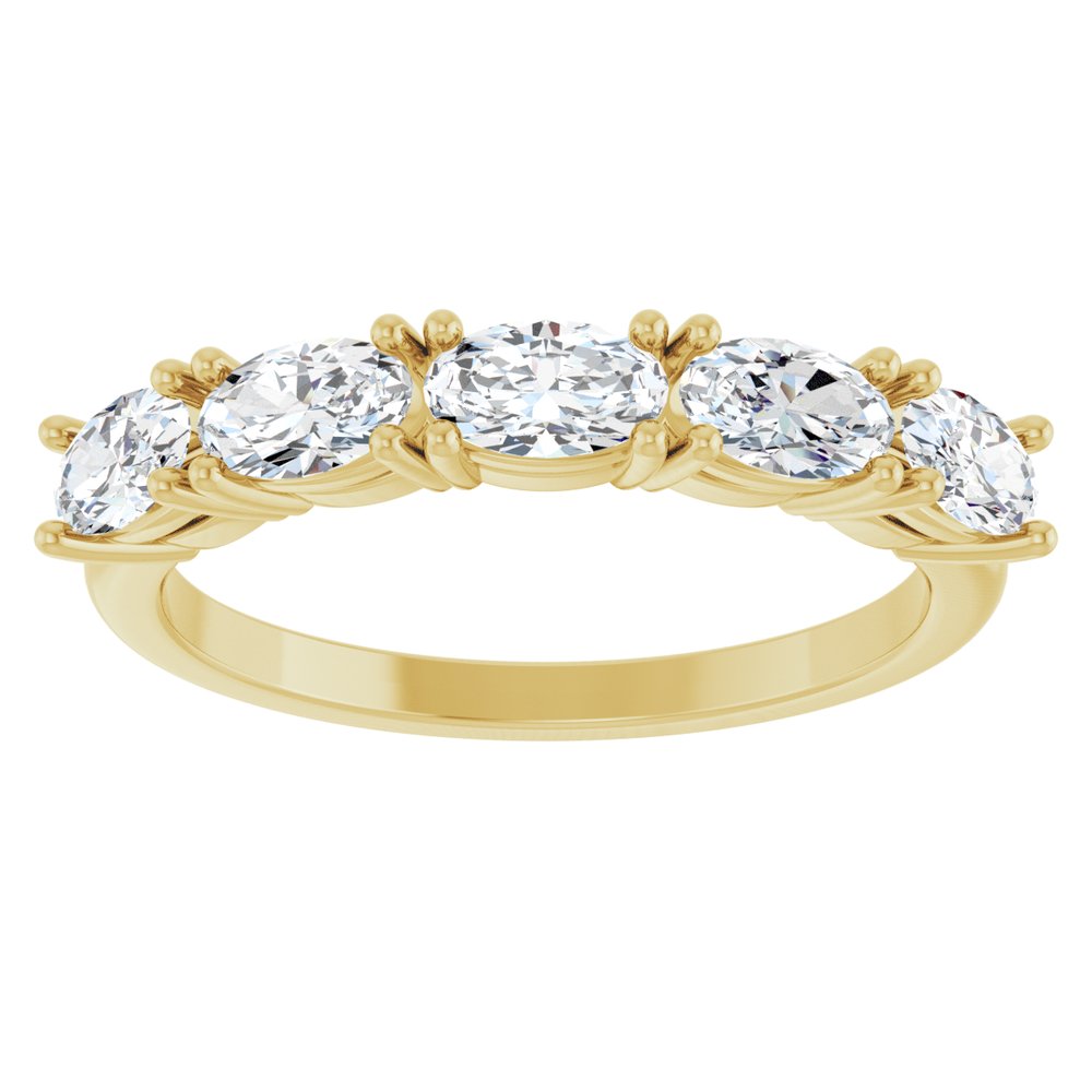 14K Yellow Gold 9/10 CTW Lab-Grown Diamond Anniversary Band