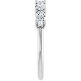 14K White Gold 9/10 CTW Lab-Grown Diamond Anniversary Band