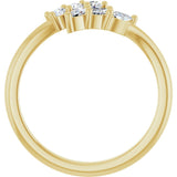 14K Yellow Gold 1/3 CTW Lab-Grown Diamond Bypass Ring