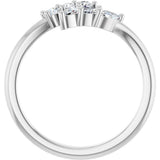 14K White Gold 1/3 CTW Lab-Grown Diamond Bypass Ring