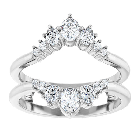 14K White Gold 5/8 CTW Lab-Grown Diamond Ring Guard