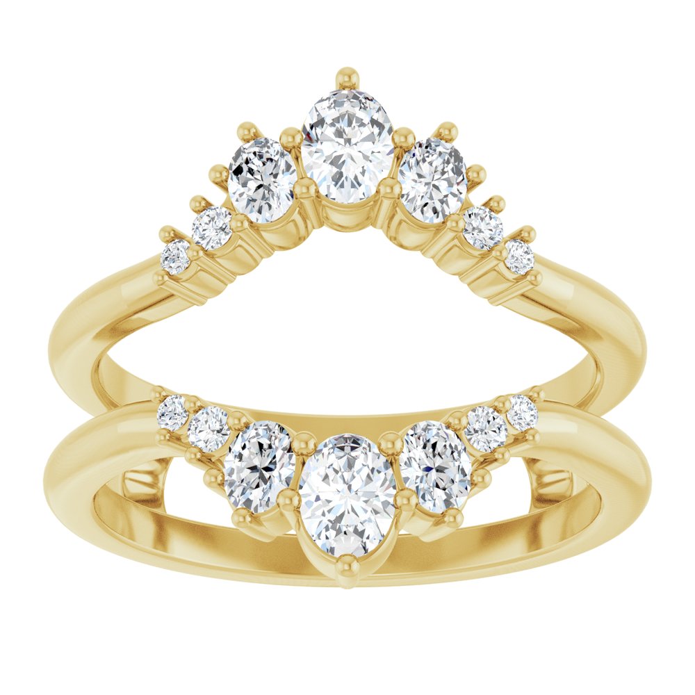 14K Yellow Gold 5/8 CTW Lab-Grown Diamond Ring Guard
