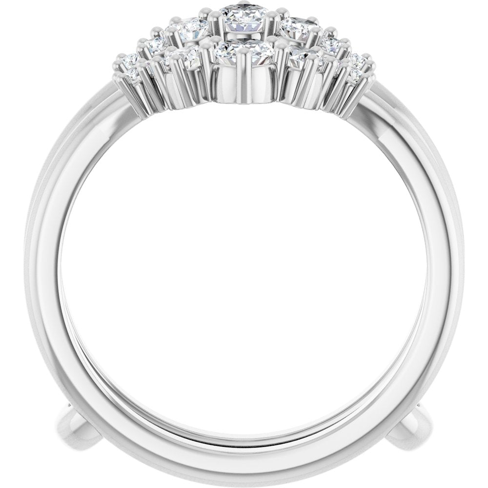 14K White Gold 5/8 CTW Lab-Grown Diamond Ring Guard