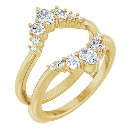 14K Yellow Gold 5/8 CTW Lab-Grown Diamond Ring Guard