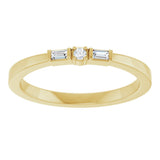 14K Yellow Gold .08 CTW Natural Diamond Stackable Ring