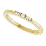 14K Yellow Gold .08 CTW Natural Diamond Stackable Ring