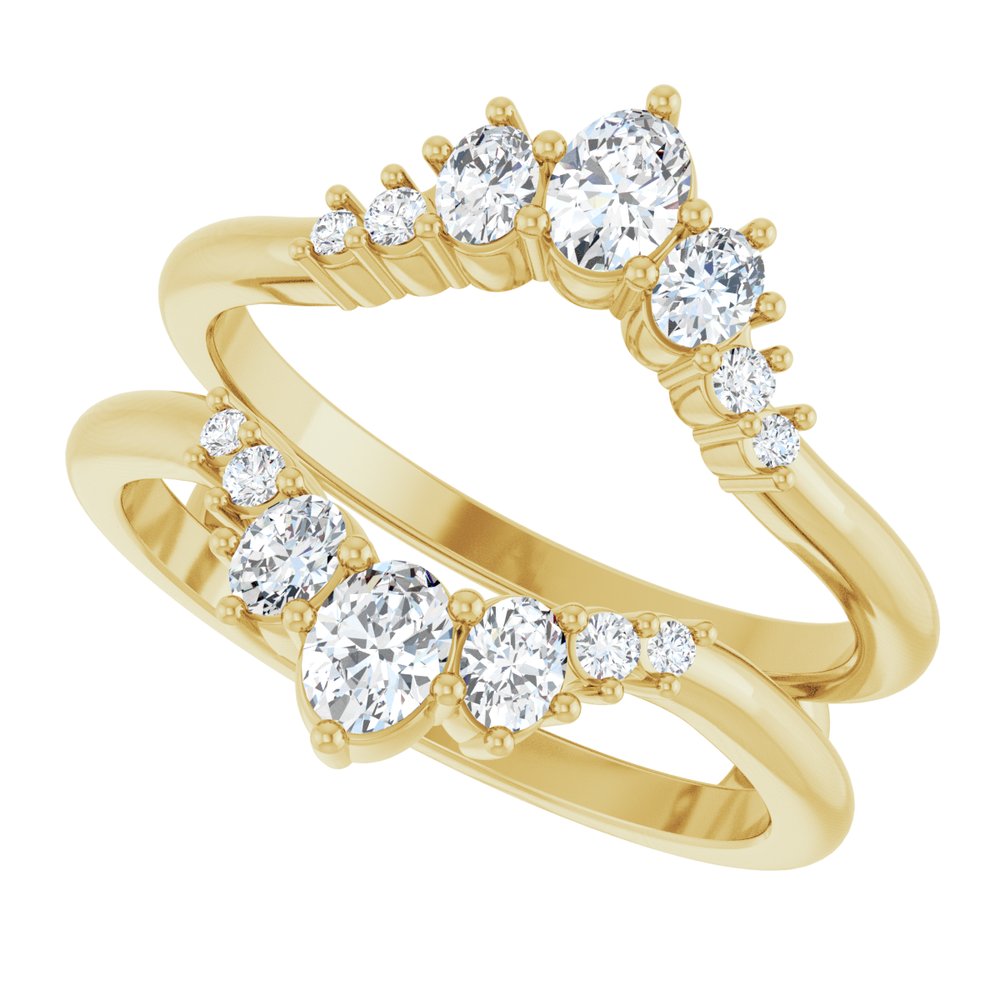 14K Yellow Gold 5/8 CTW Lab-Grown Diamond Ring Guard