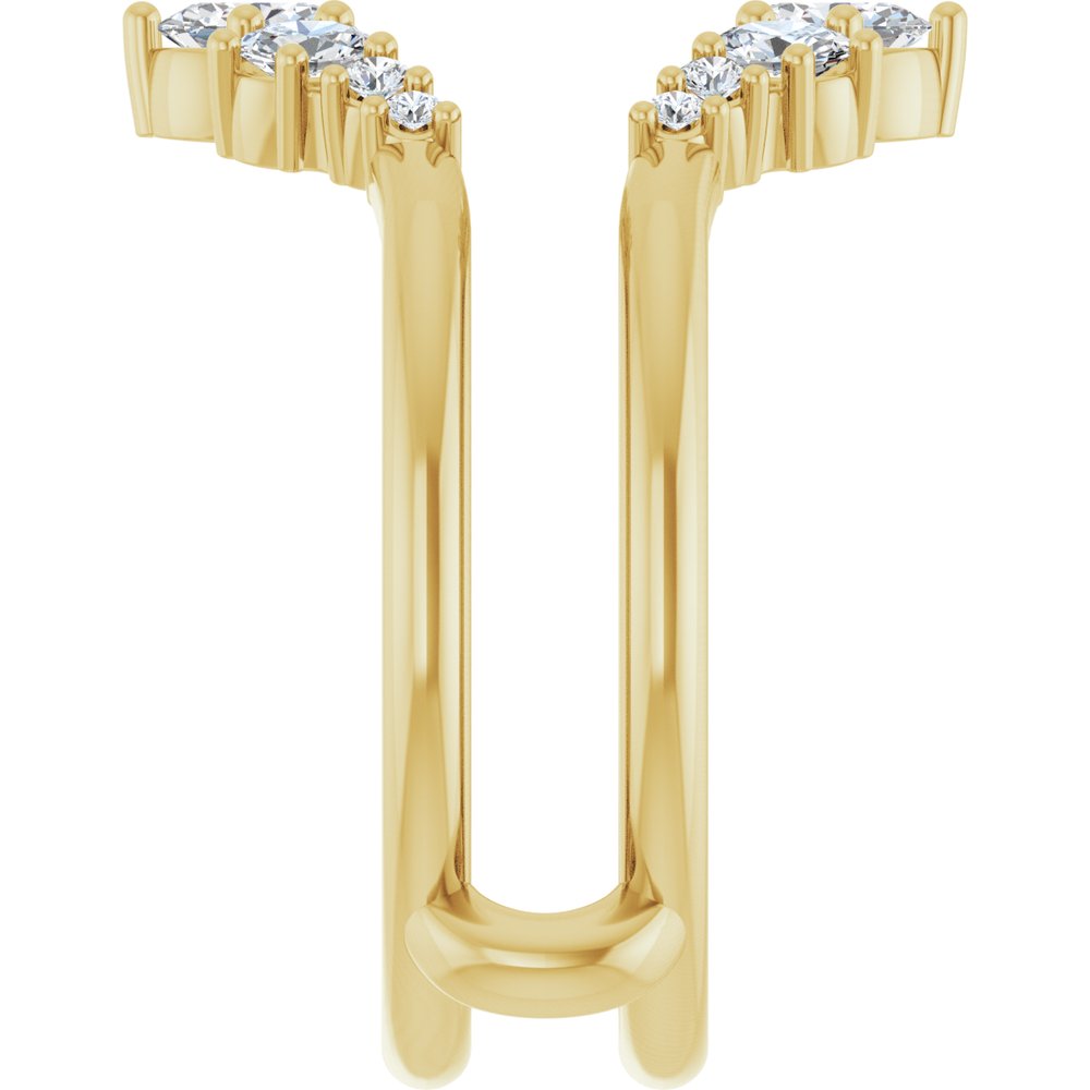 14K Yellow Gold 5/8 CTW Lab-Grown Diamond Ring Guard