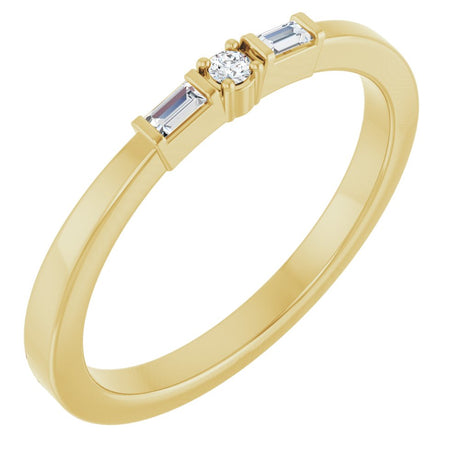 14K Yellow Gold .07 CTW Lab-Grown Diamond Stackable Ring