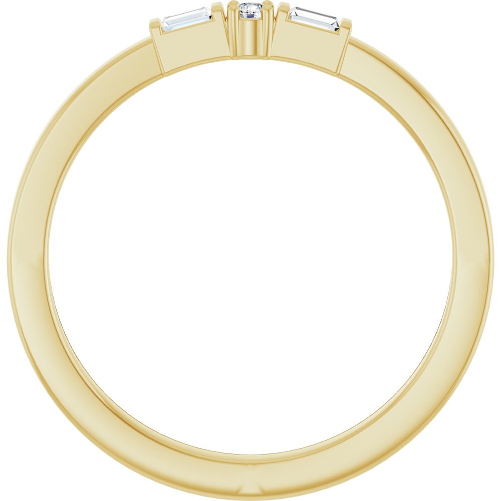 14K Yellow Gold .08 CTW Natural Diamond Stackable Ring