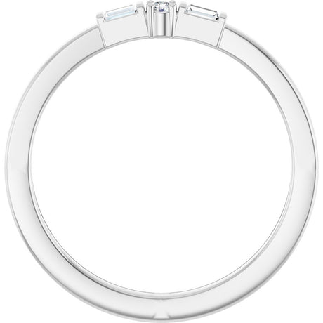 14K White Gold .08 CTW Natural Diamond Stackable Ring