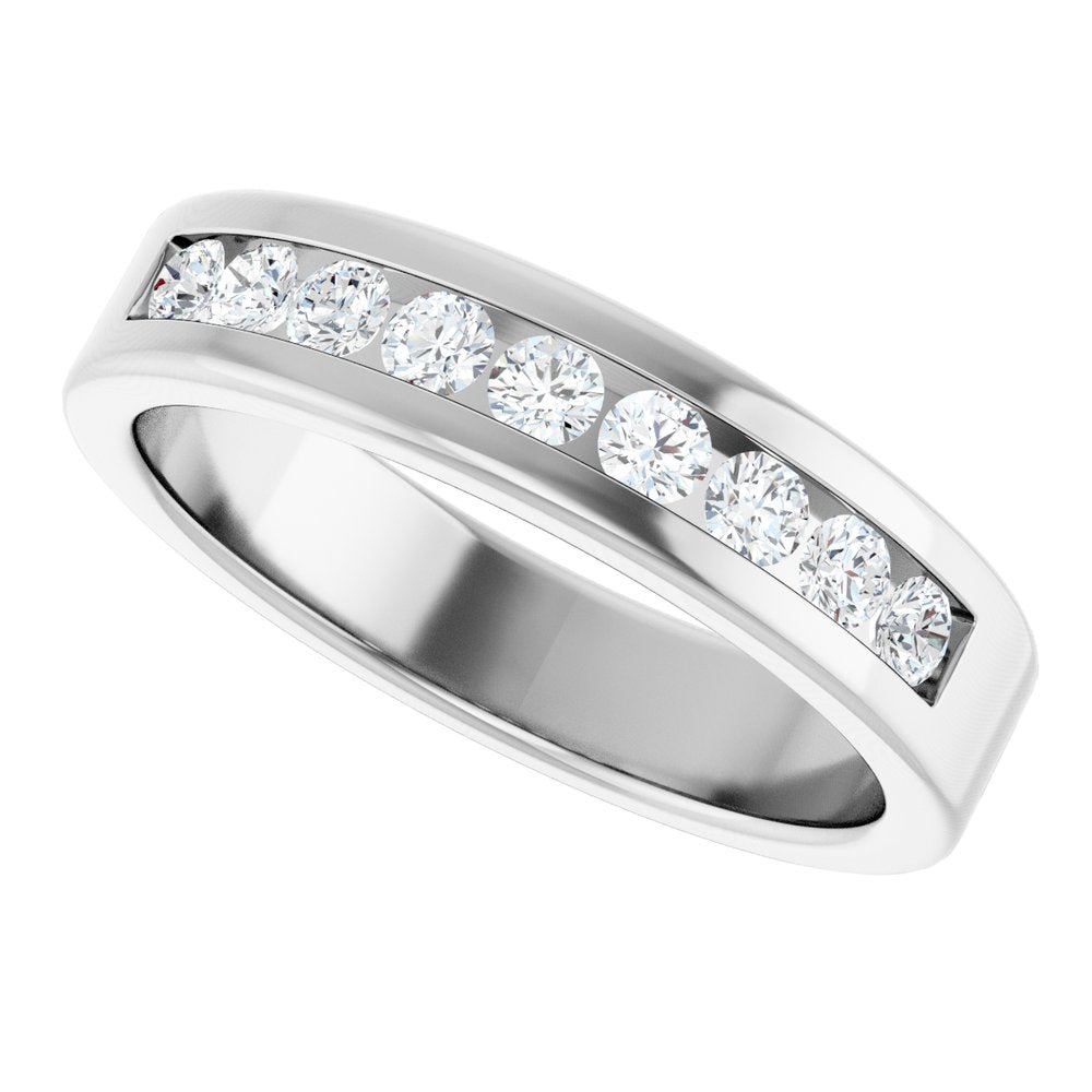 14K White Gold 1/2 CTW Lab-Grown Diamond Band