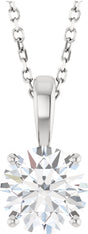 14K White Gold 1 1/2 CT Lab-Grown Diamond 18" Necklace