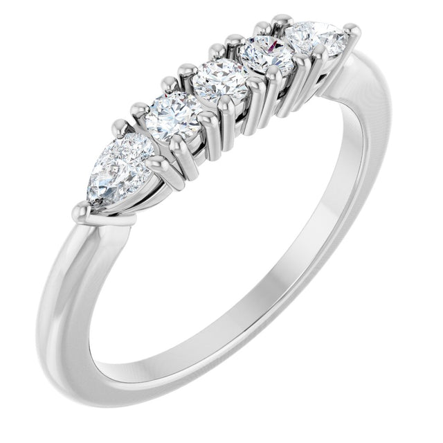 14K White Gold 3/8 CTW Lab-Grown Diamond Anniversary Band
