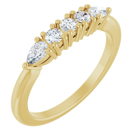 14K Yellow Gold 3/8 CTW Lab-Grown Diamond Anniversary Band