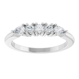 14K White Gold 3/8 CTW Natural Diamond Anniversary Band