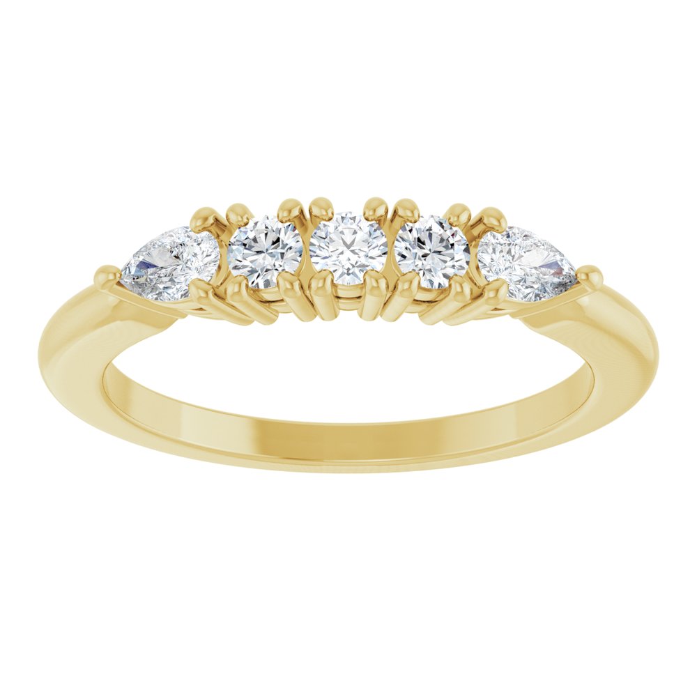 14K Yellow Gold 3/8 CTW Natural Diamond Anniversary Band