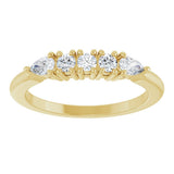 14K Yellow Gold 3/8 CTW Natural Diamond Anniversary Band