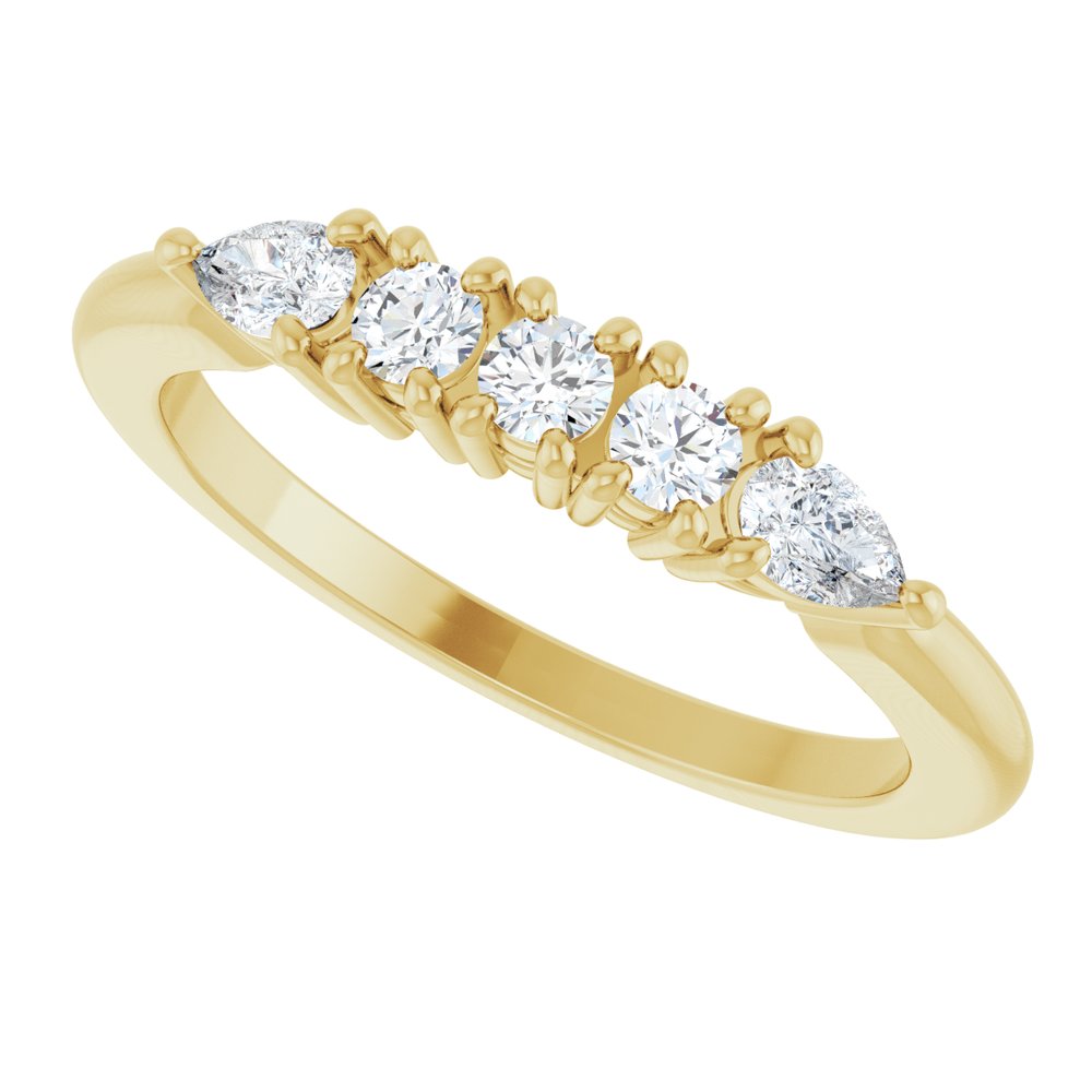 14K Yellow Gold 3/8 CTW Lab-Grown Diamond Anniversary Band