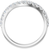 14K White Gold 3/8 CTW Lab-Grown Diamond Contour Band