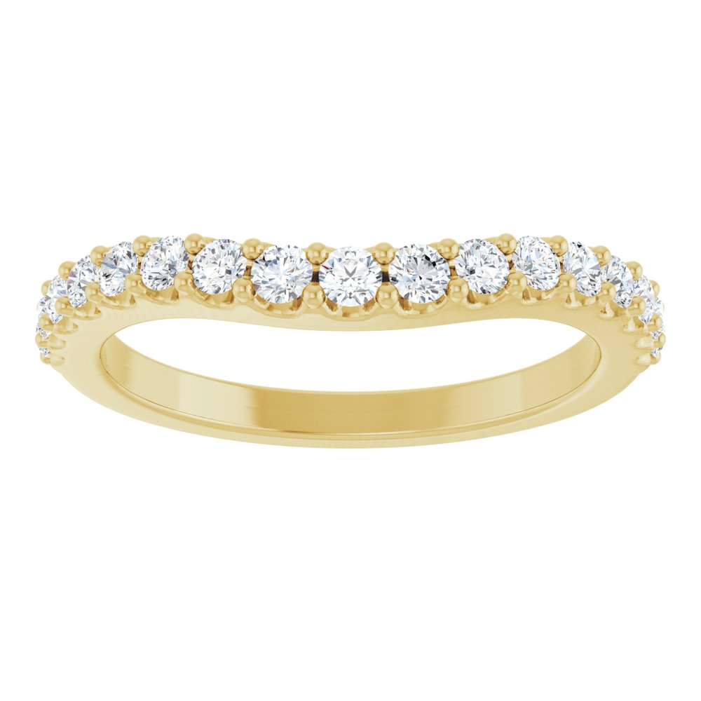14K Yellow Gold 3/8 CTW Lab-Grown Diamond Contour Band