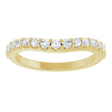 14K Yellow Gold 3/8 CTW Lab-Grown Diamond Contour Band