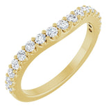 14K Yellow Gold 3/8 CTW Natural Diamond Contour Band