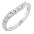 14K White Gold 3/8 CTW Lab-Grown Diamond Contour Band