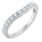 14K White Gold 3/8 CTW Lab-Grown Diamond Contour Band