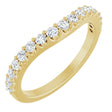 14K Yellow Gold 3/8 CTW Lab-Grown Diamond Contour Band