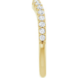 14K Yellow Gold 3/8 CTW Lab-Grown Diamond Contour Band