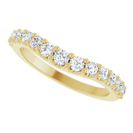 14K Yellow Gold 1/2 CTW Lab-Grown Diamond Contour Band