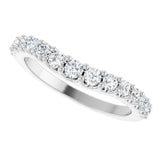14K White Gold 1/2 CTW Natural Diamond Contour Band