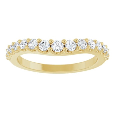 14K Yellow Gold 1/2 CTW Natural Diamond Contour Band
