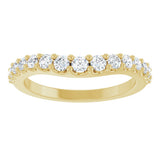 14K Yellow Gold 1/2 CTW Natural Diamond Contour Band
