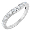 14K White Gold 1/2 CTW Natural Diamond Contour Band