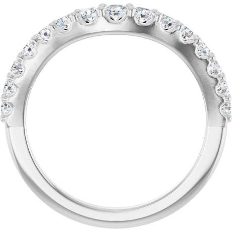 14K White Gold 1/2 CTW Lab-Grown Diamond Contour Band