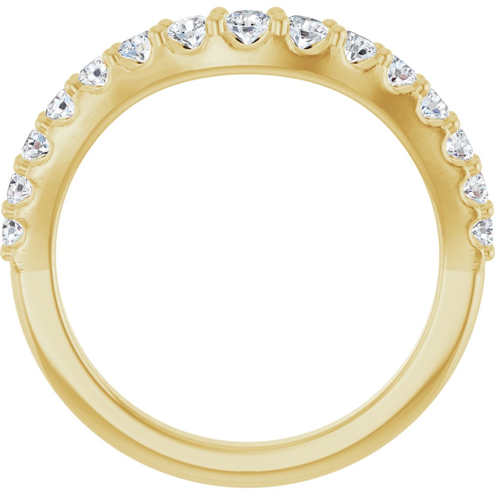 14K Yellow Gold 1/2 CTW Natural Diamond Contour Band