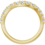 14K Yellow Gold 1/2 CTW Natural Diamond Contour Band
